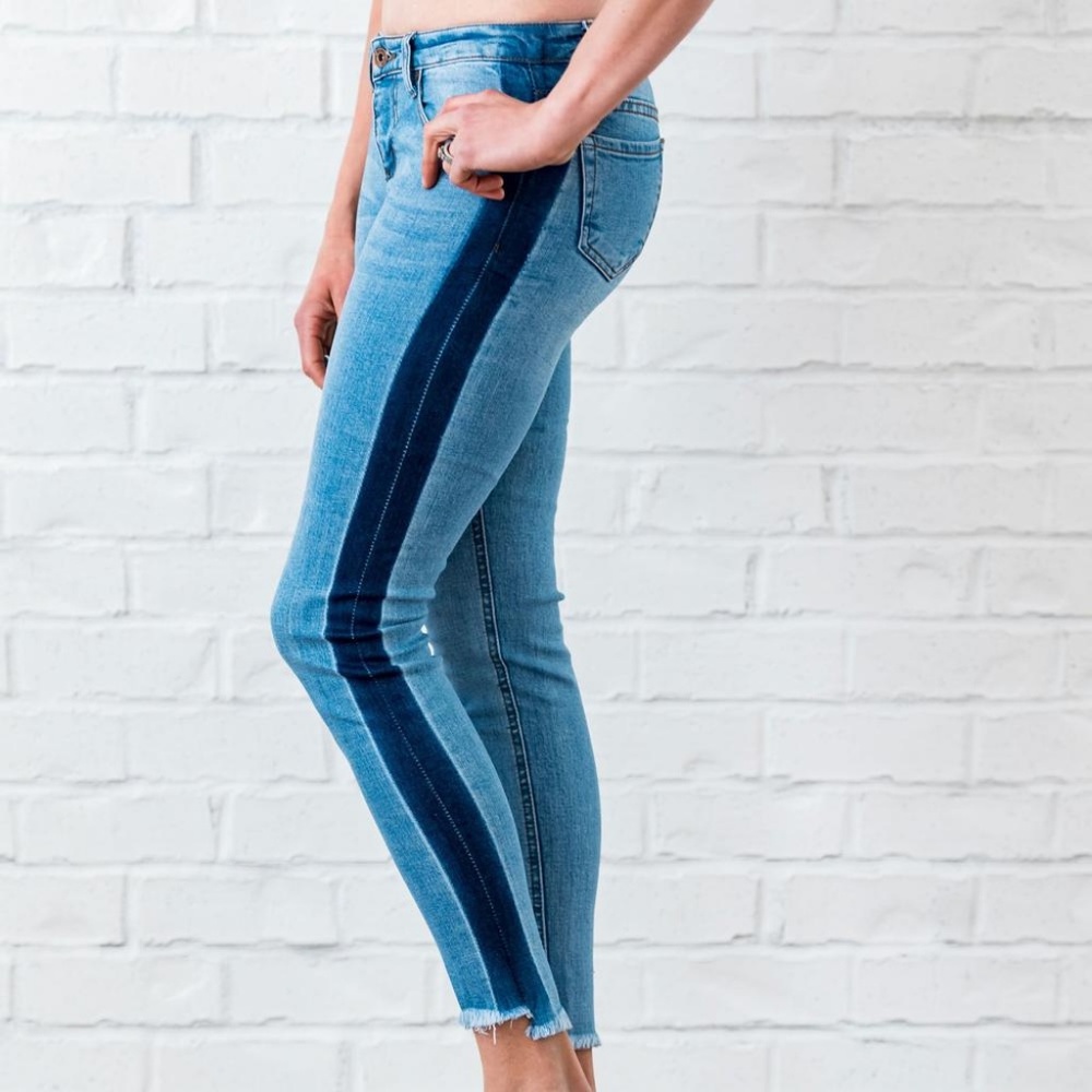 Trendy Striped Jeans on Sizes 9 and 11
